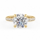 Alexis engagement ring front view in yellow gold