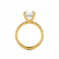 Alexis engagement ring straight side view in yellow gold