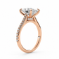 Amaya oval engagement ring profile view in rose gold