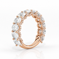 Amy wedding band angled view in rose gold