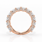 Amy wedding band back view in rose gold