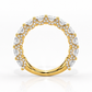 Amy wedding band back view in yellow gold
