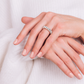 Amy wedding band lifestyle view in rose gold