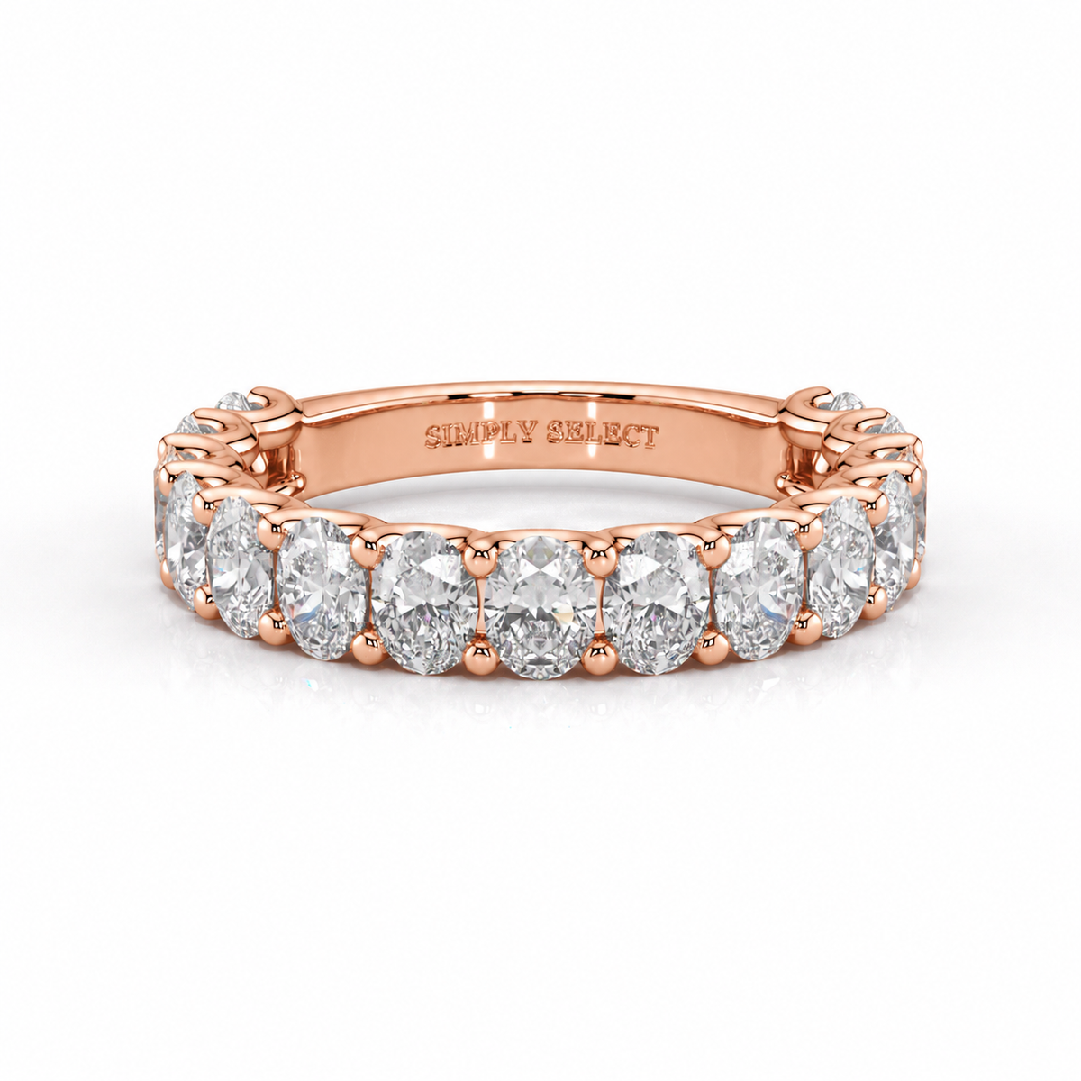 Ashley wedding band in rose gold - main view