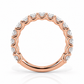 Ashley wedding band in rose gold - angle view 3