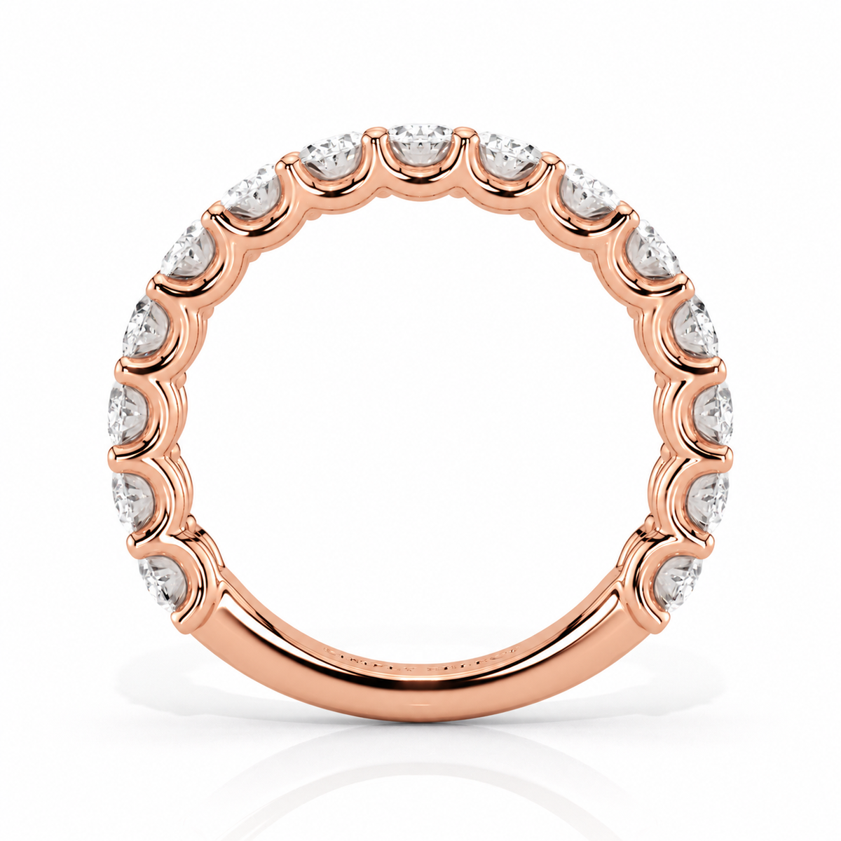 Ashley wedding band in rose gold - angle view 3
