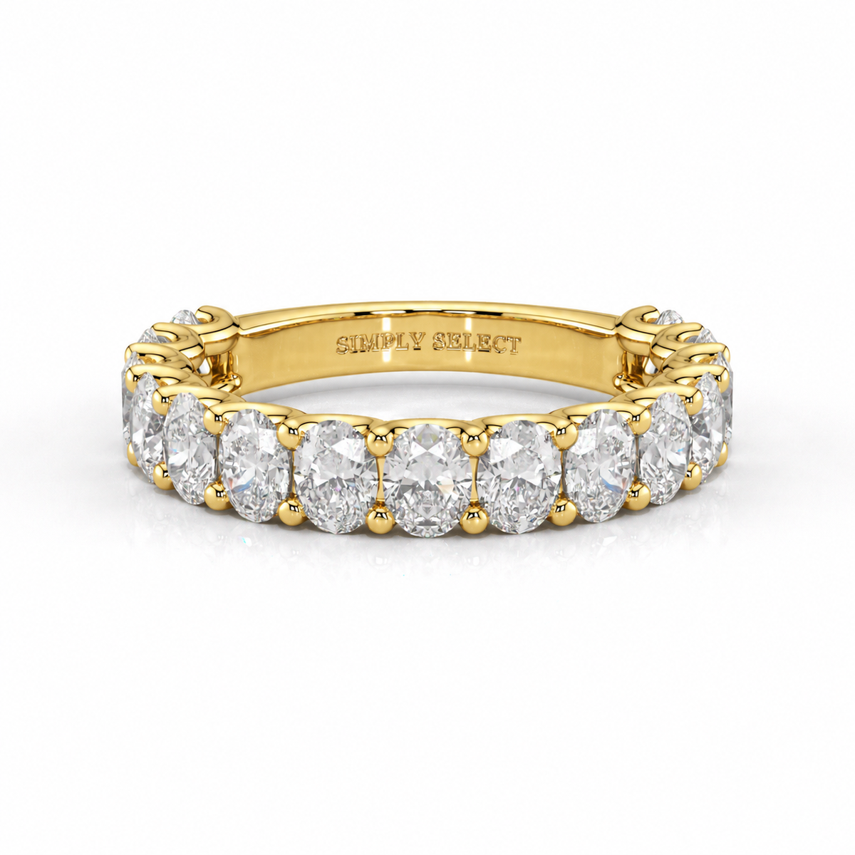 Ashley wedding band in yellow gold - main view