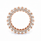 Ava emerald diamond wedding band, front view, rose gold