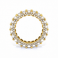 Ava emerald diamond wedding band, front view, yellow gold