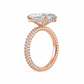 Camille engagement ring side view in rose gold