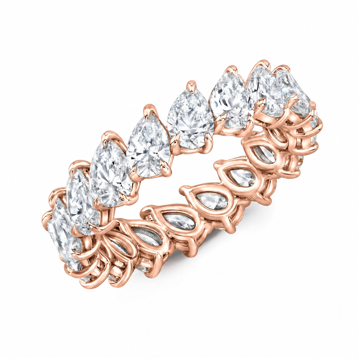 Celeste wedding band in rose gold - main view
