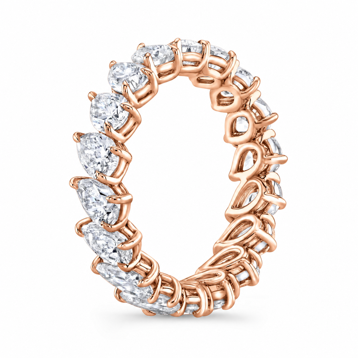 Celeste wedding band in rose gold - angle view 2