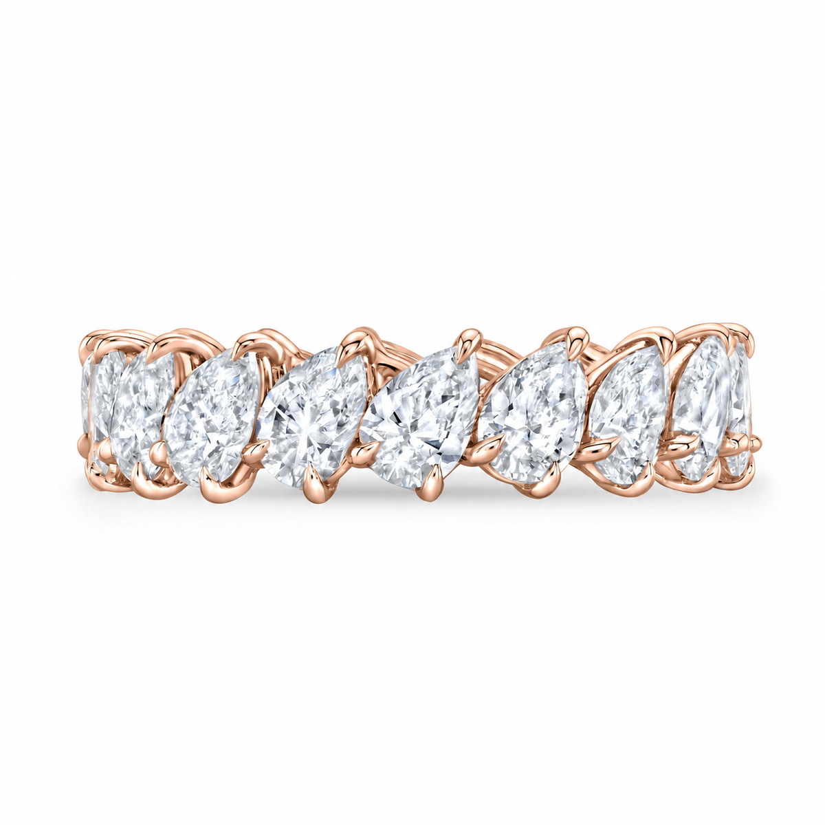 Celeste wedding band in rose gold - angle view 3