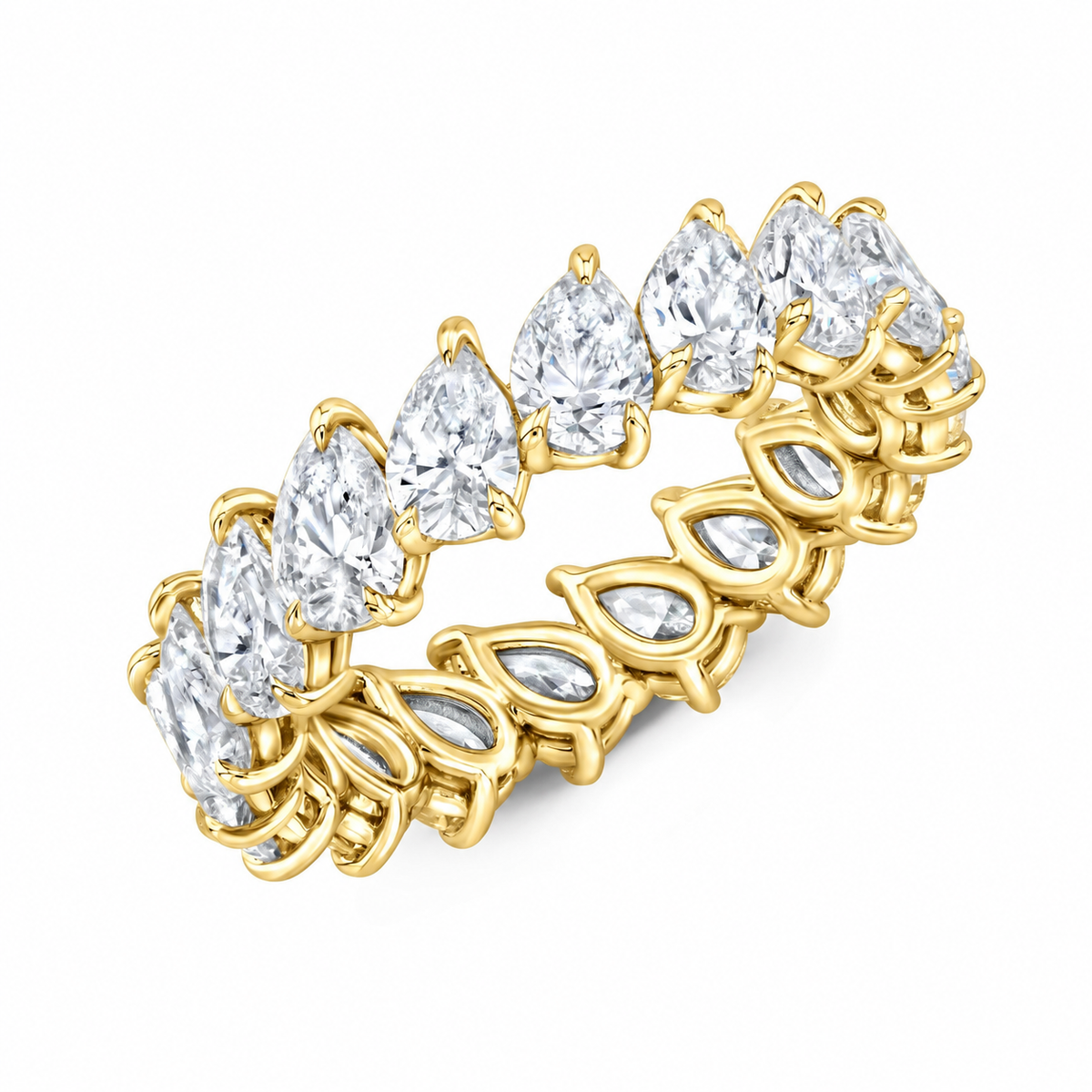 Celeste wedding band in yellow gold - main view