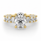Dahlia engagement ring front view in yellow gold