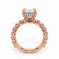 Desire engagement ring side view in rose gold