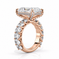 Giselle engagement ring angled profile in rose gold