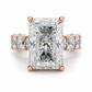 Giselle engagement ring front view in rose gold
