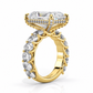 Giselle engagement ring angled profile in yellow gold