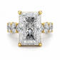 Giselle engagement ring front view in yellow gold