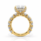 Giselle engagement ring side view in yellow gold