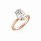 Jordan engagement ring angled view in rose gold