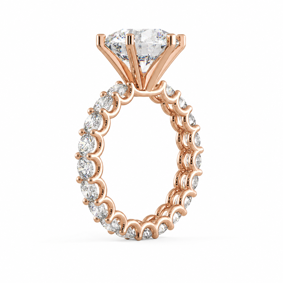 Julia engagement ring, rose gold angle 3