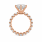 Julia engagement ring, rose gold angle 4