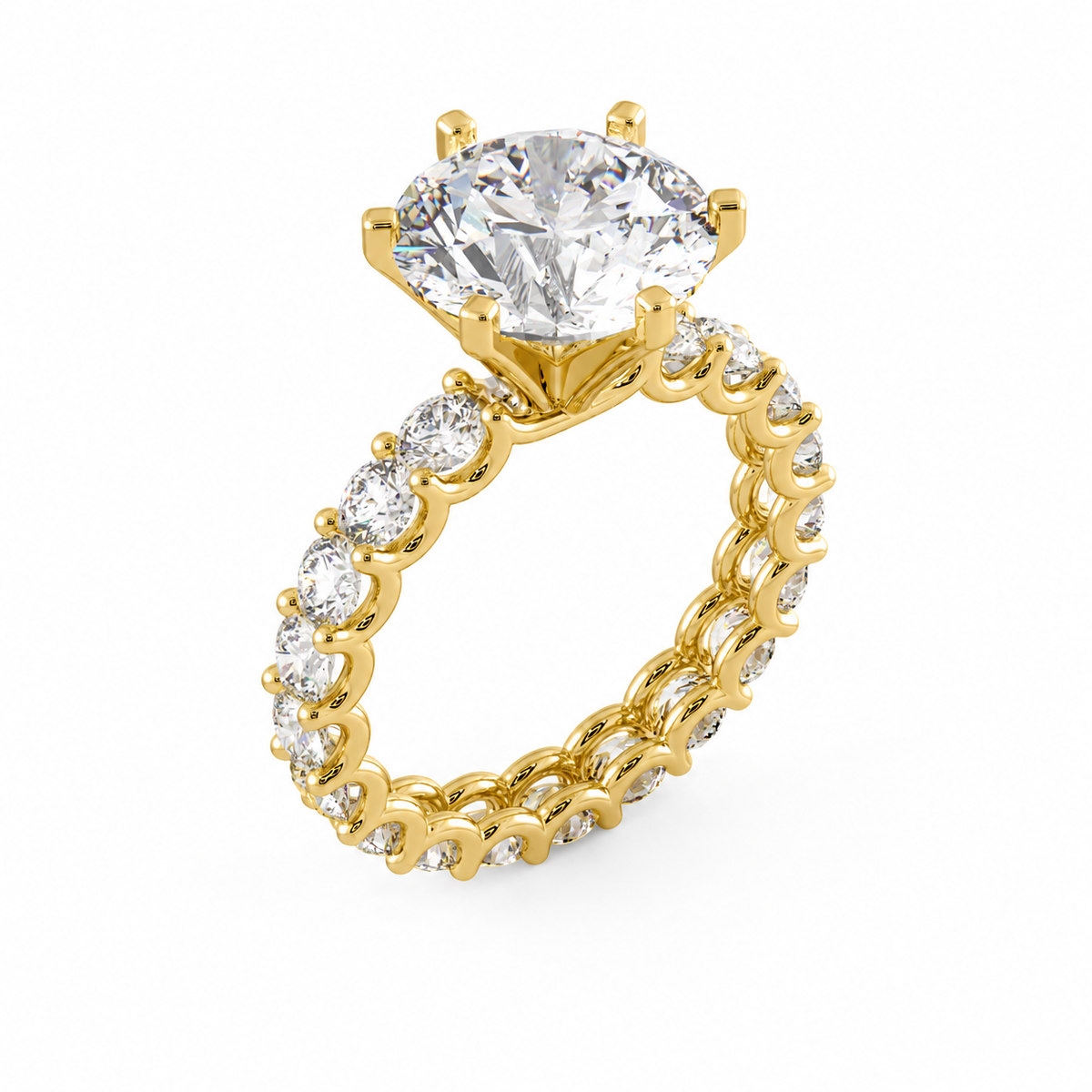 Julia engagement ring, yellow gold angle 2