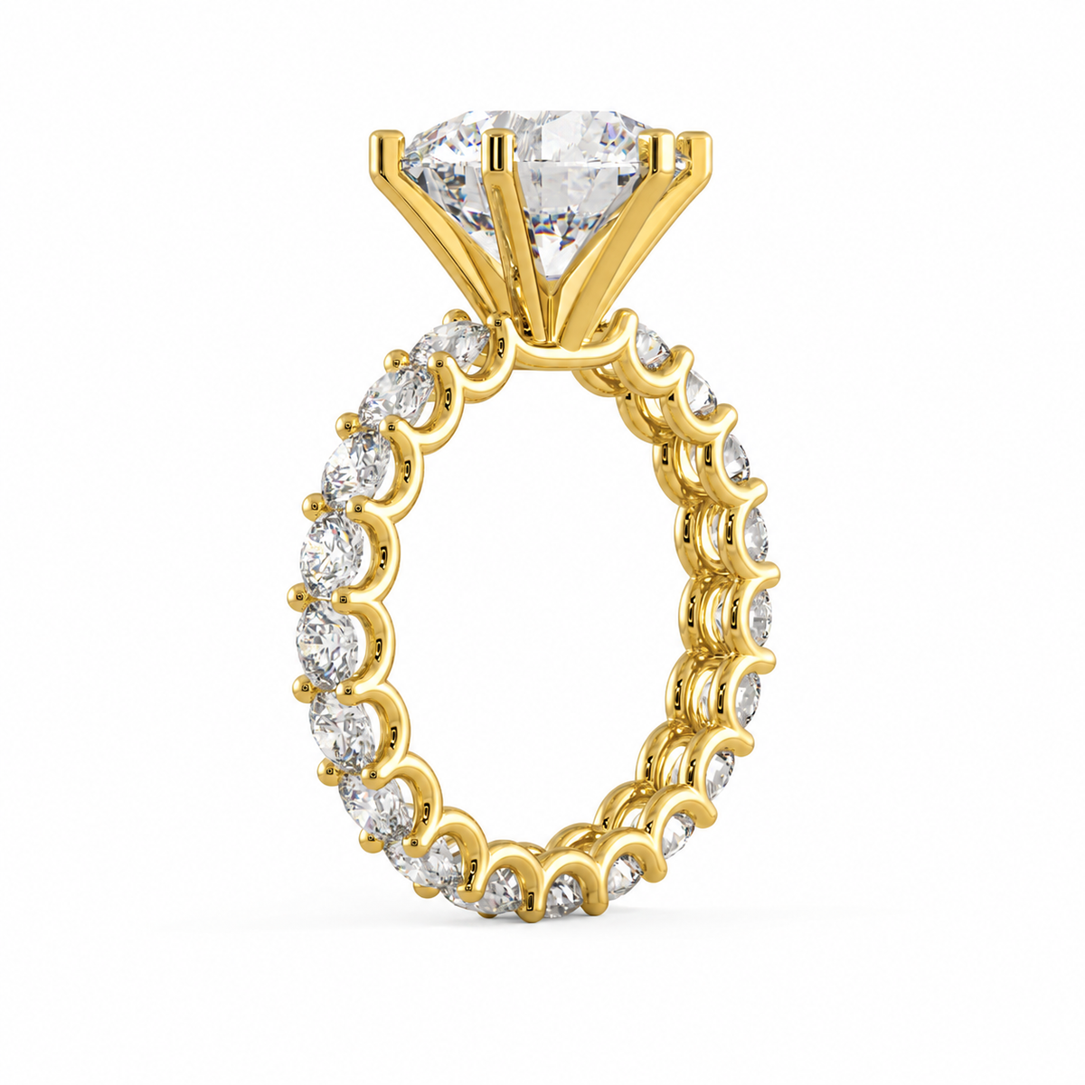 Julia engagement ring, yellow gold angle 3