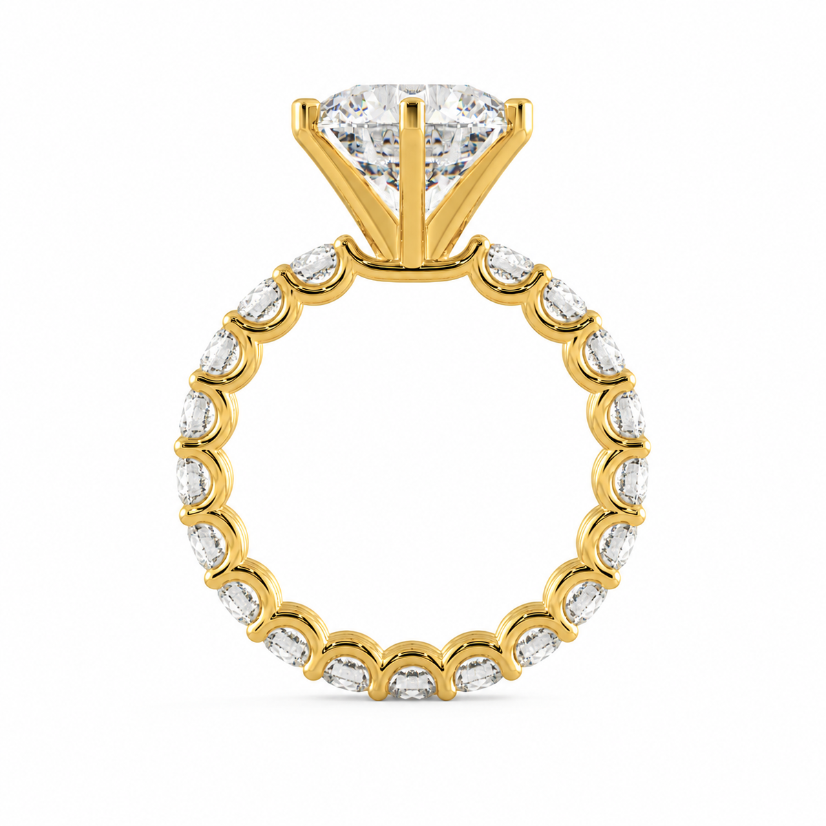 Julia engagement ring, yellow gold angle 4