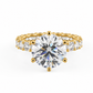 Julia engagement ring, yellow gold front