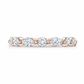 Juliette wedding band in rose gold - front view