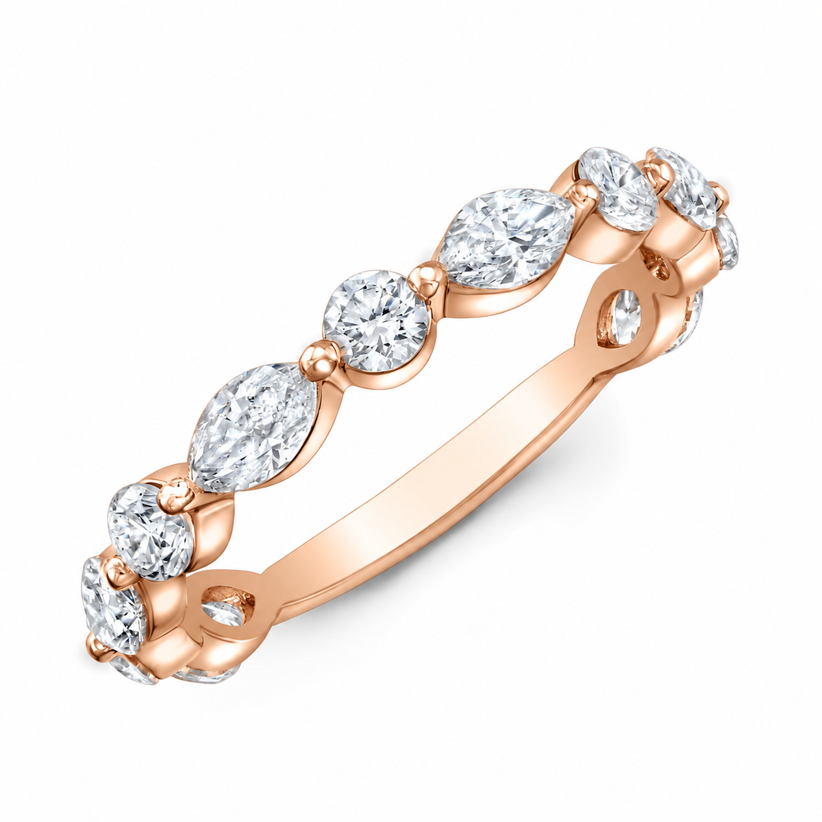 Juliette wedding band in rose gold - main view
