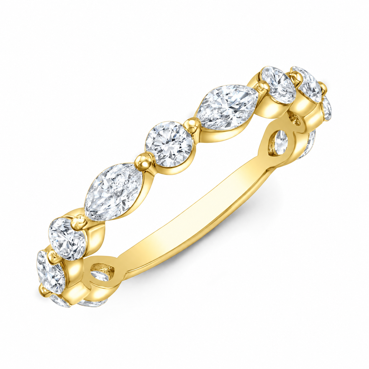 Juliette wedding band in yellow gold - main view