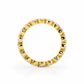 Leah pear diamond eternity band, back view, yellow gold