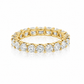 Lucy women’s diamond wedding band, three-quarter angle, yellow gold