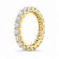 Lucy women’s diamond wedding band, profile view, yellow gold