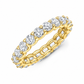 Lucy women’s diamond wedding band, upright angle, yellow gold