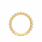 Melanie women’s diamond wedding band, front view, yellow gold