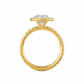 Mia engagement ring angled view in rose gold