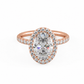 Mia engagement ring front view in rose gold