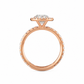 Mia engagement ring profile view in rose gold