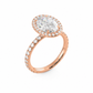 Mia engagement ring profile view in yellow gold