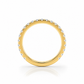 Nina wedding band back view in yellow gold