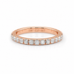 Nina wedding band front view in rose gold