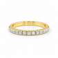 Nina wedding band front view in yellow gold