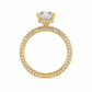 Olivia radiant engagement ring side profile in yellow gold