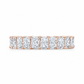 Paige radiant diamond eternity band front view in rose gold