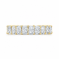 Paige radiant diamond eternity band front view in yellow gold